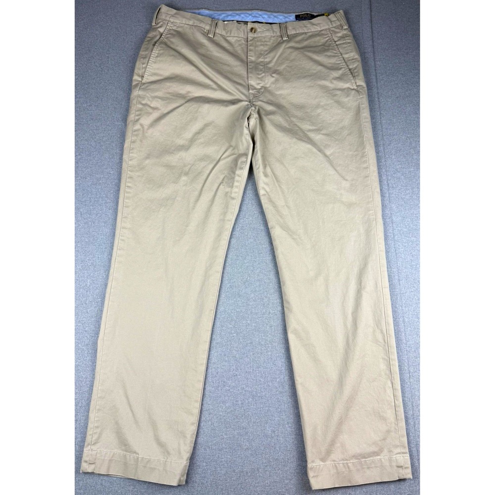 Polo Ralph Lauren Men's 38 Beige Chino Pants Straight Fit Stretch Twill Pockets